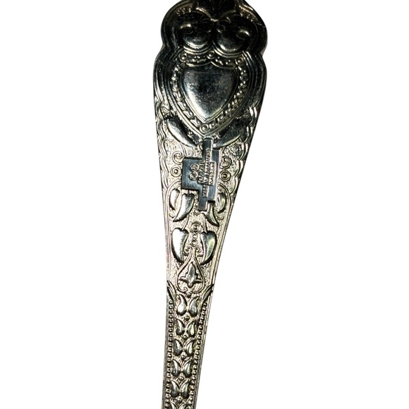 Vintage Ornate Silver Fruit Spoon 1940s England - Picture 8 of 9
